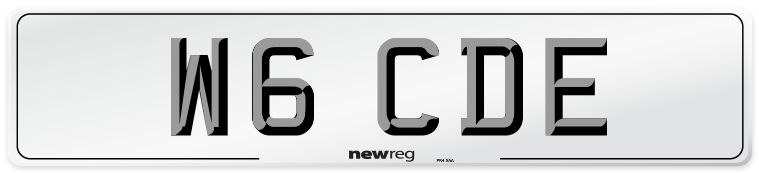 W6 CDE Number Plate from New Reg